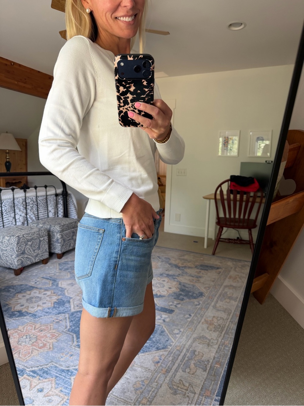 Loft Denim Shorts, Size 8 - Picture 2 of 4